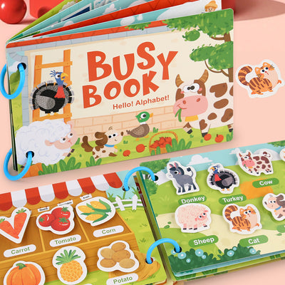 Libro de actividades Montessori (Busy Book) | Libro de aprendizaje reutilizable para niños