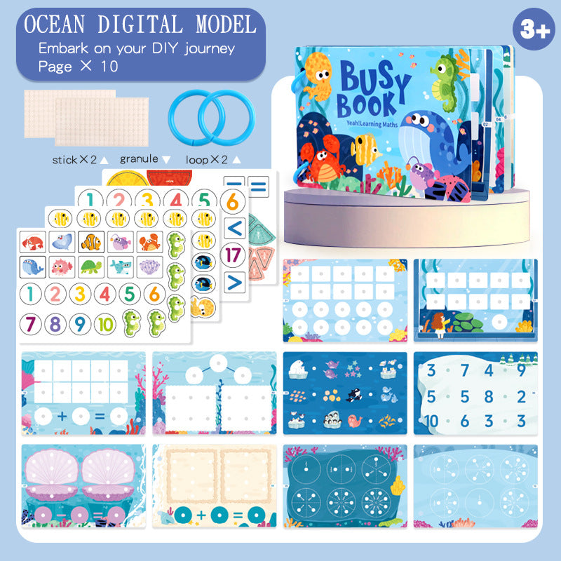 Montessori Busy Book | Reusable Learning Activity Book for Kids