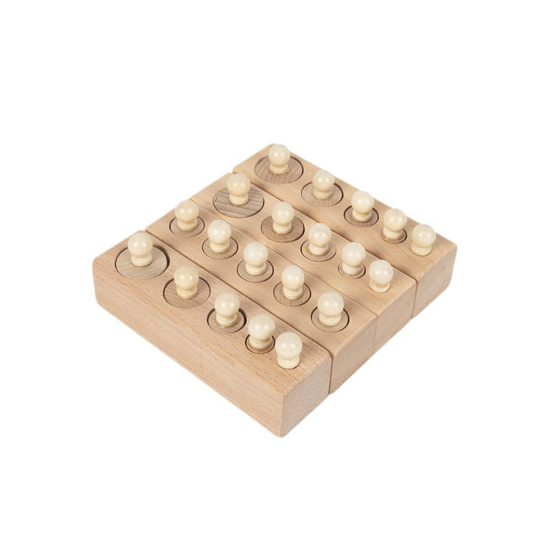 Premium Wooden Cylinder Socket Set | Hands-On Montessori Toddler Fine Motor & Spatial Learning Toy