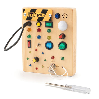PowerBoard Ultimate Busy Board – key lock and switches close-up