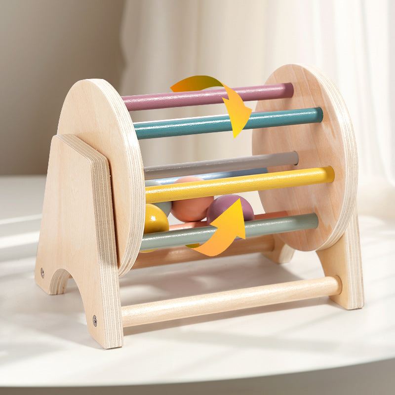 Spin & Explore Montessori Wooden Spinning Drum | Premium Sensory & Fine Motor Skill Toy for Toddlers