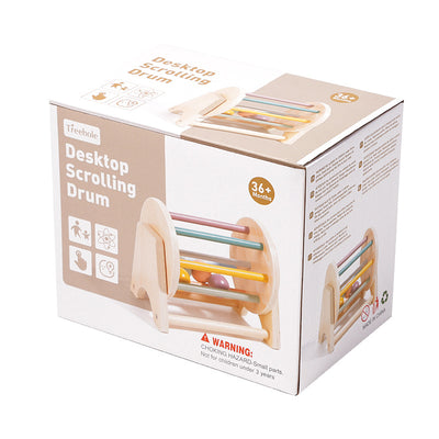Spin & Explore tambour rotatif Montessori en bois | Jouet sensoriel et de motricité fine haut de gamme pour tout-petits