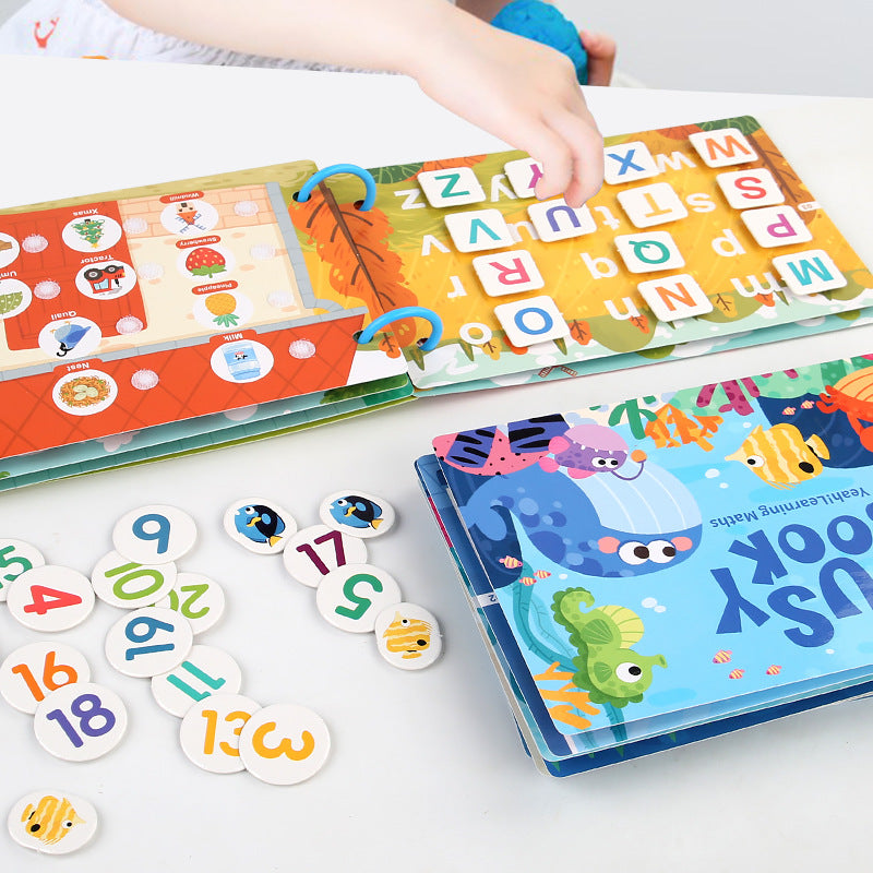 Montessori Busy Book | Reusable Learning Activity Book for Kids