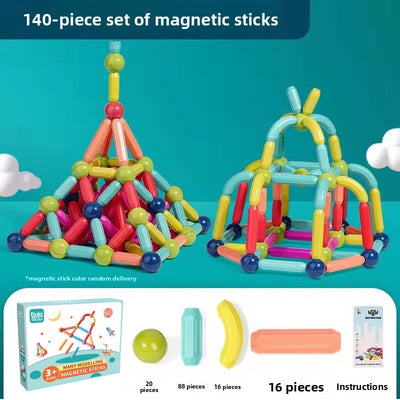 Magnetische Stäbe & Kugeln Bauset | 3D STEM Montessori Spielzeug für Kleinkinder