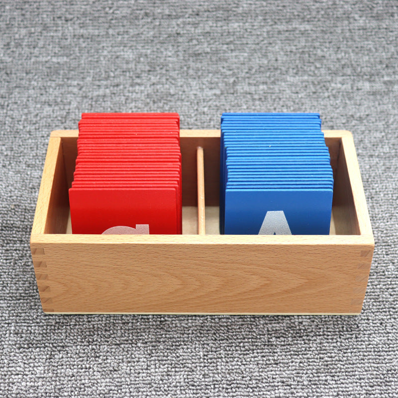 Montessori-Sandpapierbuchstaben aus Holz | Taktiles Phonetik- & Alphabet-Lernset