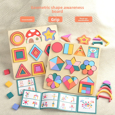 Montessori Geometric Puzzle | Shape Cognitive Board Toy