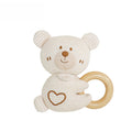 Organic Cotton Animal Teether Ring | Soft Baby Hand Rattle