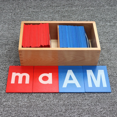 Montessori-Sandpapierbuchstaben aus Holz | Taktiles Phonetik- & Alphabet-Lernset